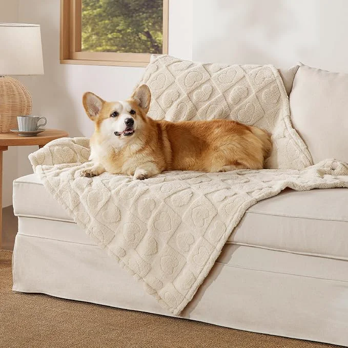Premium Bedsure Dog Blankets for Large Dogs Washable Traditional