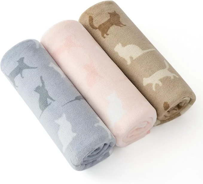 Trendy Bedsure 1 Pack 3 Pet Blankets Super Soft Fluffy Premium Fleece Flannel World-Class