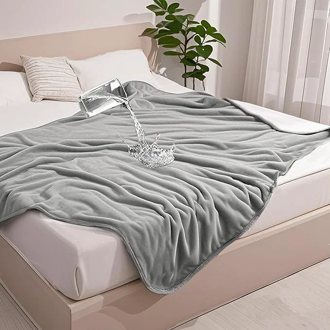 Secure gogobunny Waterproof Bed Blanket Reversible Sherpa Fleece Throw Blanket Specialty