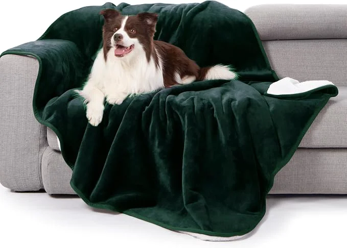 Responsible gogobunny Waterproof Bed Blanket Reversible Sherpa Fleece Throw Blanket Expertly Made