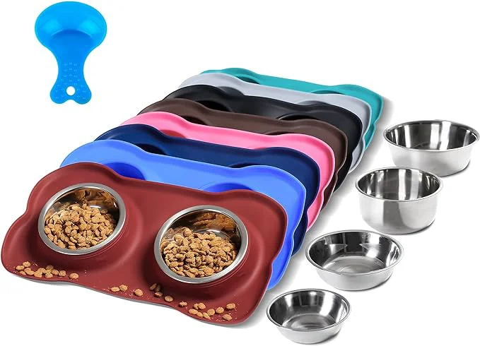Quality Hubulk Pet Dog Bowls 2 Stainless Steel Dog Bowl Green