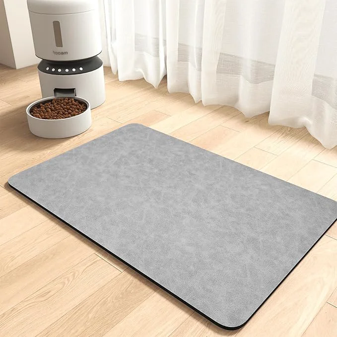 Practical MontVoo-Absorbent Pet Feeding Mat-No Stains Pet Mat Responsible