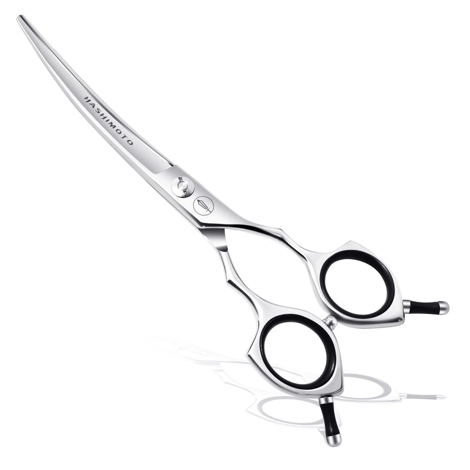 Premium Material HASHIMOTO Grooming Scissors for Dogs - 6.5-Inch Curved Blade Lightweight for Large Hands Exclusive