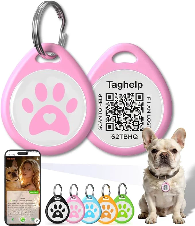 Practical Smart QR Code Pet ID Tag for Dogs Cats – Anti-Lost Collar Tag Lightweight