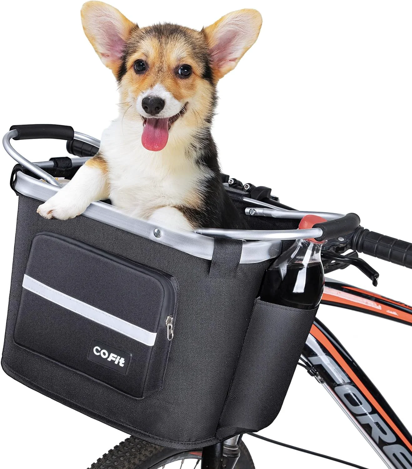 Safe COFIT Detachable Bike Basket Multi-Purpose Bicycle Handlebar Basket for Pet Shopping Commuter Camping and Outdoor Next-Generation