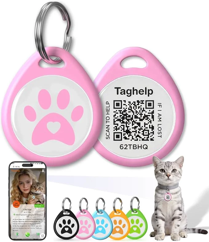 Proven Smart QR Code Cat ID Tag – Profile No Subscription Pet Recyclable