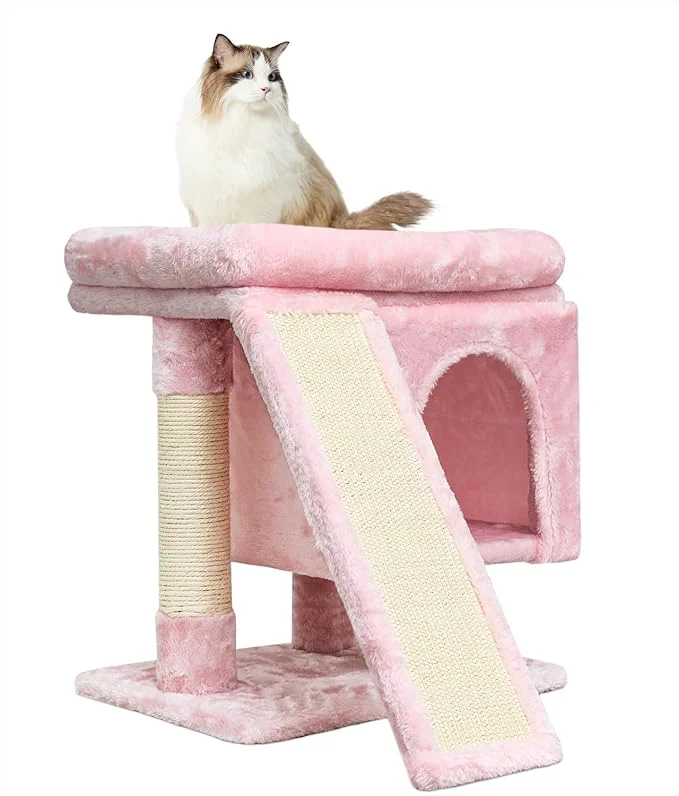 Relaxed SYANDLVY Small Pink Cat Tree High-Quality