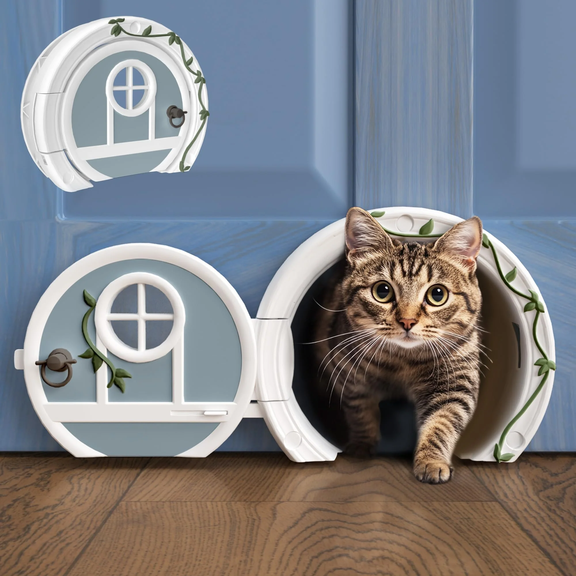 Responsible Purrfect Portal Gnome Door for Interior Doors – Lockable Cat Door Up to 20 lbs High-Quality