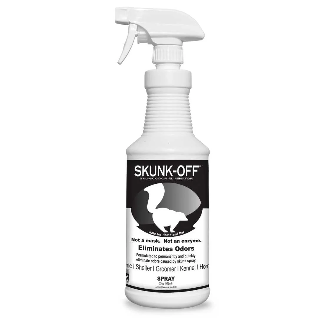 Smart Odorcide Skunk Off Odor Eliminator Spray 32oz – Safe for Pets People Ready-to-Use Skunk Odor Remover Carefully Designed