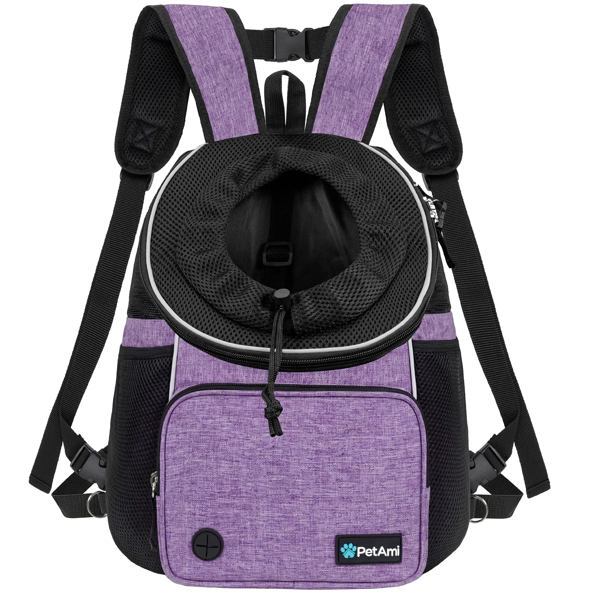 First-Class PetAmi Adjustable Cat Dog Chest Carrier Backpack – Ventilated Front Carrier up to 10 lbs Authentic