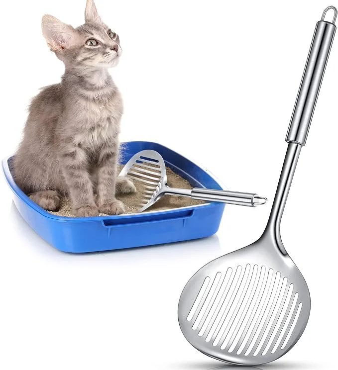 Excellent Meanplan 2 Pcs Cat Metal Litter Scoop Litter Scoop Cat Accessories Scooper Detailed