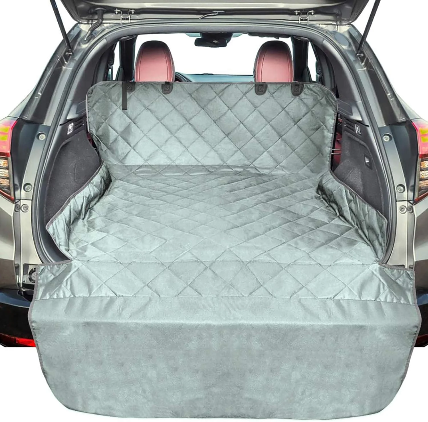 Selected F-color SUV Cargo Liner for Dogs Water Resistant Pet Cargo Cover Dog Seat Cover Mat for SU Sedans Vans with Bumper Flap Protector Non-Slip Large Size Universal Fit Grey High-Quality