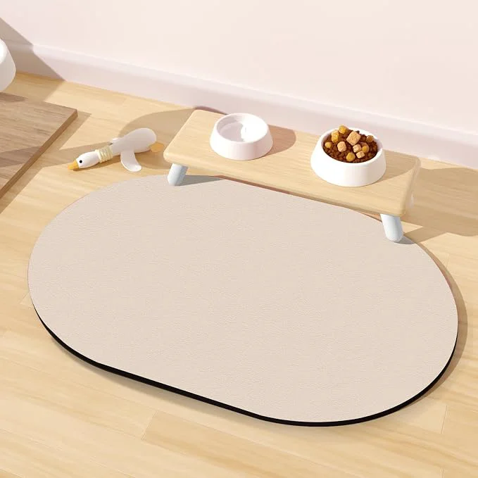 Classic Dog Feeding Mat 24''x16'' Absorbent Pet Food Mat No Stains Quick Dry Pet Fashionable