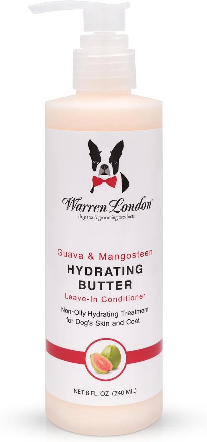 Quality Warren London Hydrating Butter Leave in Pet Conditioner for Dogs Lotion for Skin and Coat Aloe Puppy Dog Conditioner for Hair Detangler Dry Skin Pet Fur Dandruff Made in USA Guava 8oz Casual