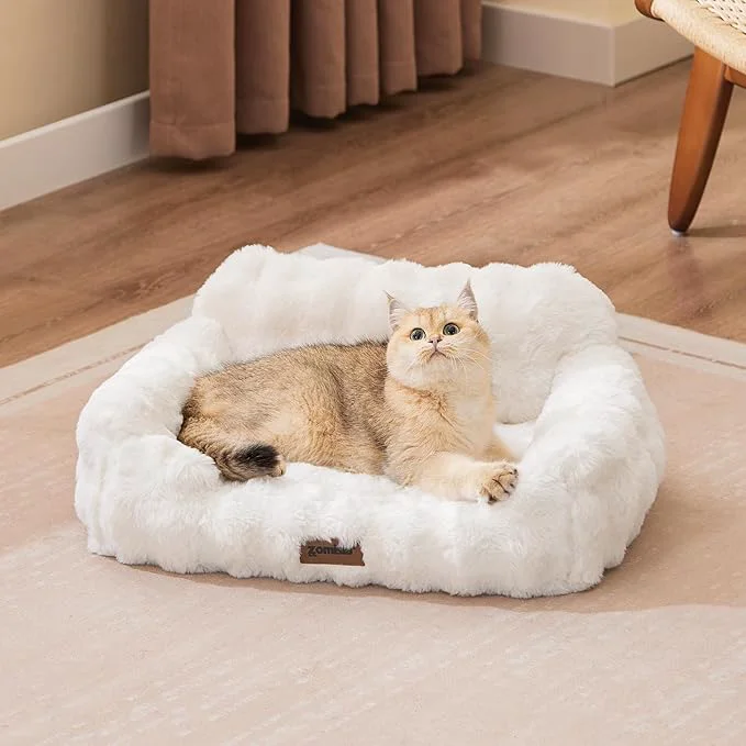 Secure Orthopedic Cat Couch Bed for Indoor Cats Cute Pet Sofa Lightweight