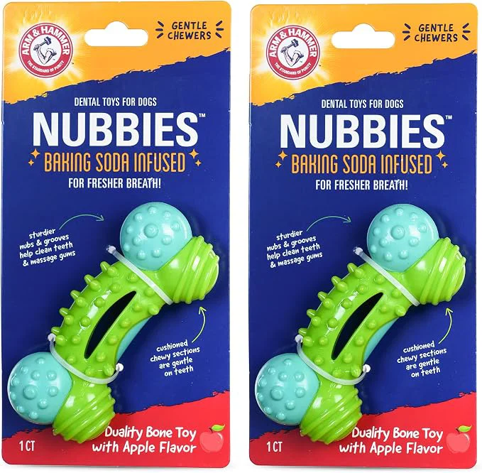 Carefully Designed Arm Hammer for Pets Nubbies Duality Bone Dental Dog Toy Elegant