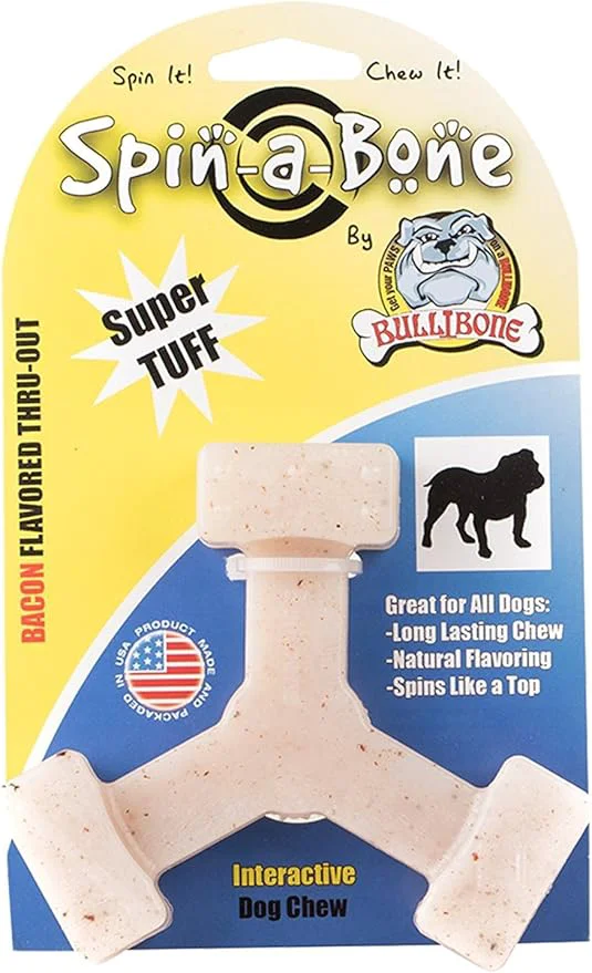 Verified Bullibone Nylon Dog Chew Toy Spin-a-Bone Soft