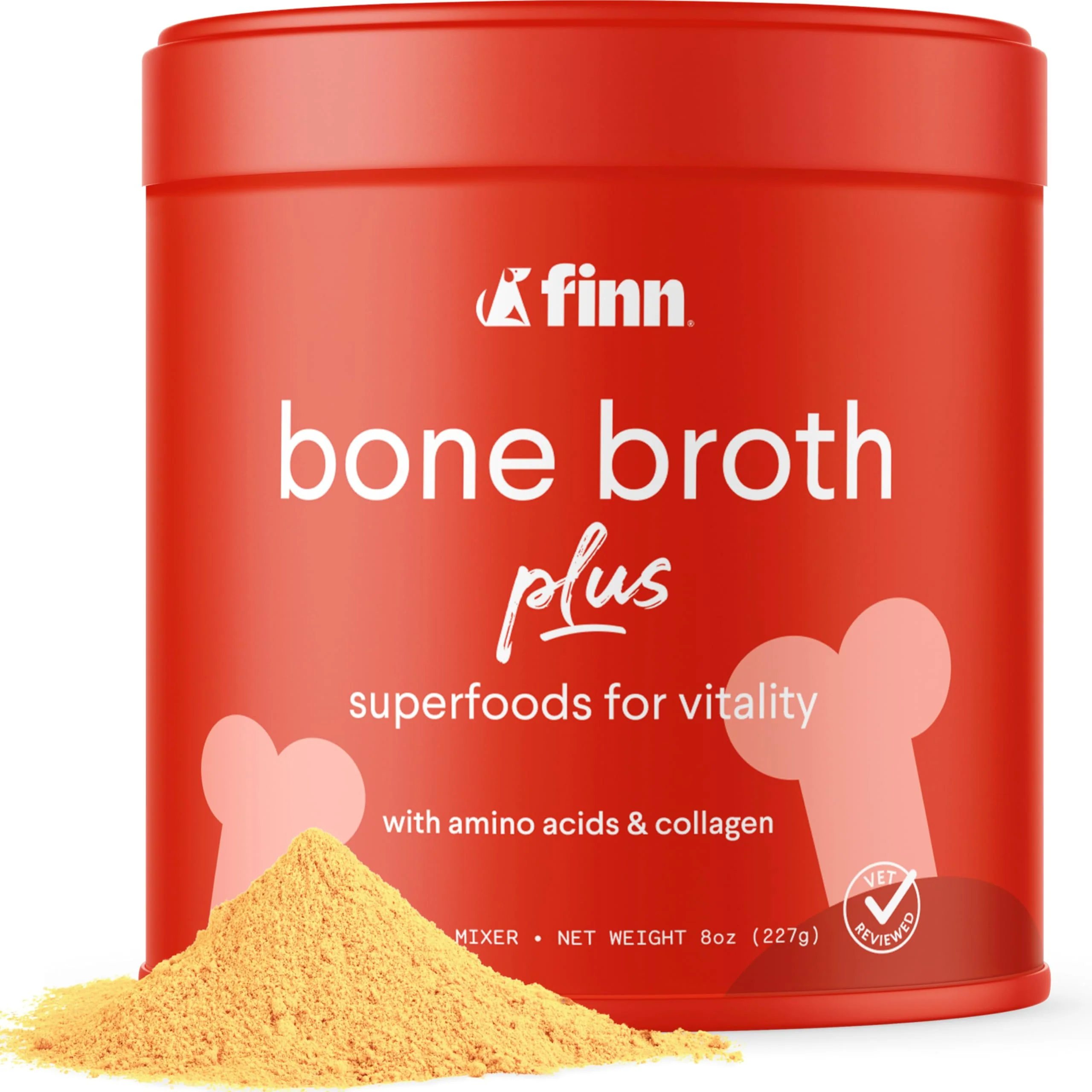 Crafted Finn Bone Broth Plus for Dogs Joint Mobility Topper with Collagen Amino Acids Top-Quality