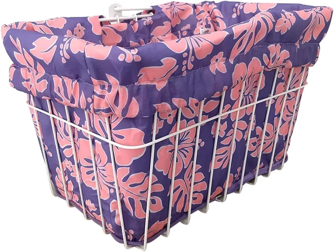 Efficient Cruiser Candy Bike Basket Liner Waterproof Universal Fit for Most Bike Baskets Stylish 2in1Tote Bike Basket Cover EBiKE Front Wire Or Wicker Bike Baskets Fits Up to 15x12x10 Consistent