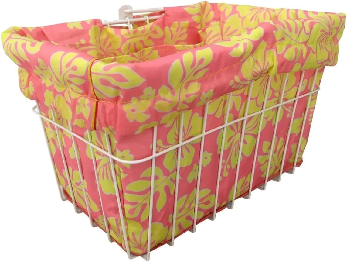 Advanced Cruiser Candy Bike Basket Liner Waterproof Universal Fit for Most Bike Baskets Stylish 2in1Tote Bike Basket Cover EBiKE Front Wire Or Wicker Bike Baskets Fits Up to 15x12x10 Clean
