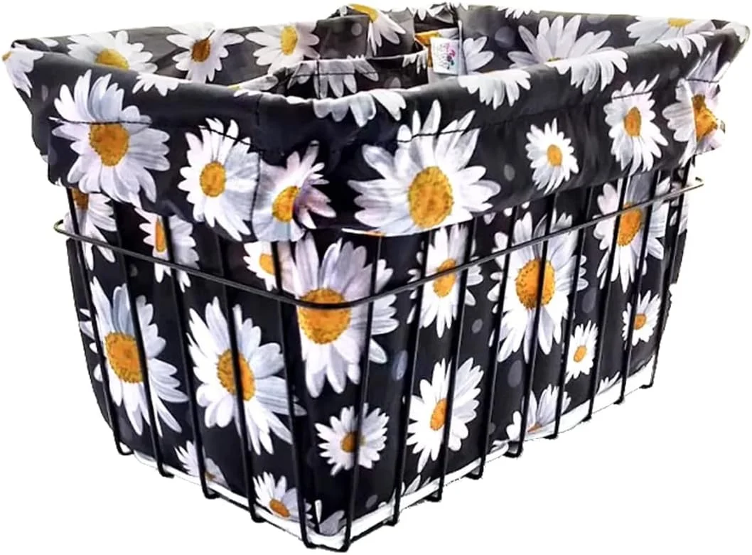 Sophisticated Cruiser Candy Bike Basket Liner Waterproof Universal Fit for Most Bike Baskets Stylish 2in1Tote Bike Basket Cover EBiKE Front Wire Or Wicker Bike Baskets Fits Up to 15x12x10 Official