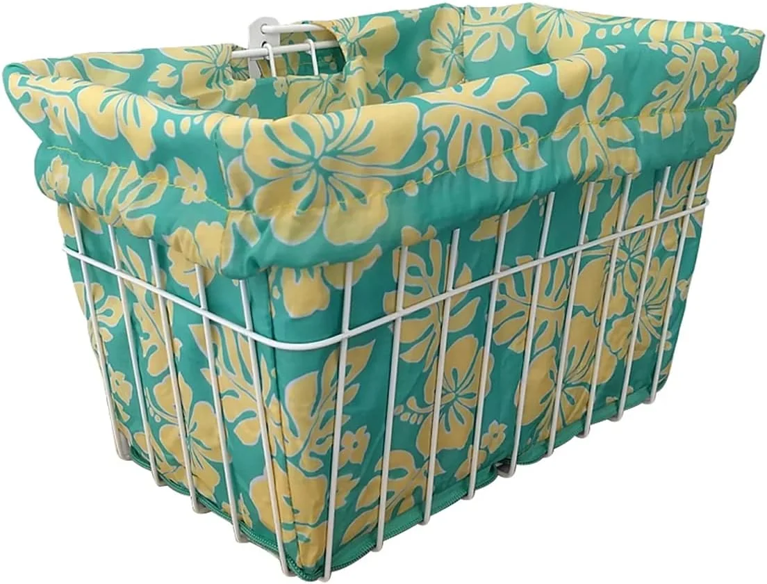 Fast Cruiser Candy Bike Basket Liner Waterproof Universal Fit for Most Bike Baskets Stylish 2in1Tote Bike Basket Cover EBiKE Front Wire Or Wicker Bike Baskets Fits Up to 15x12x10 First-Class