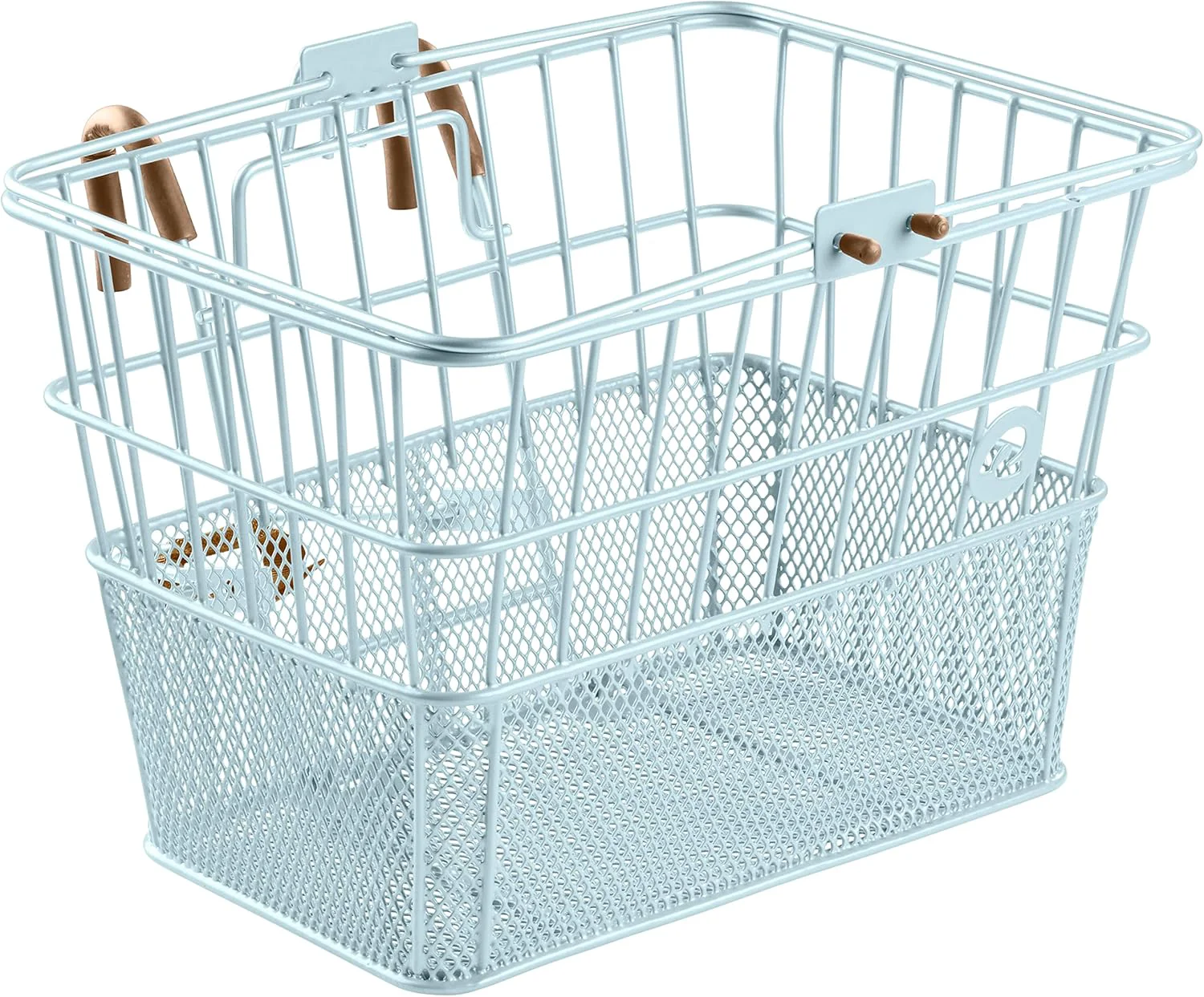 Casual Retrospec Apollo Detachable Front Bike Basket Steel Half-Mesh with Integrated Detachable Hooks and Built-In Handle Easy Assembly and Portability for Bicycles Selected