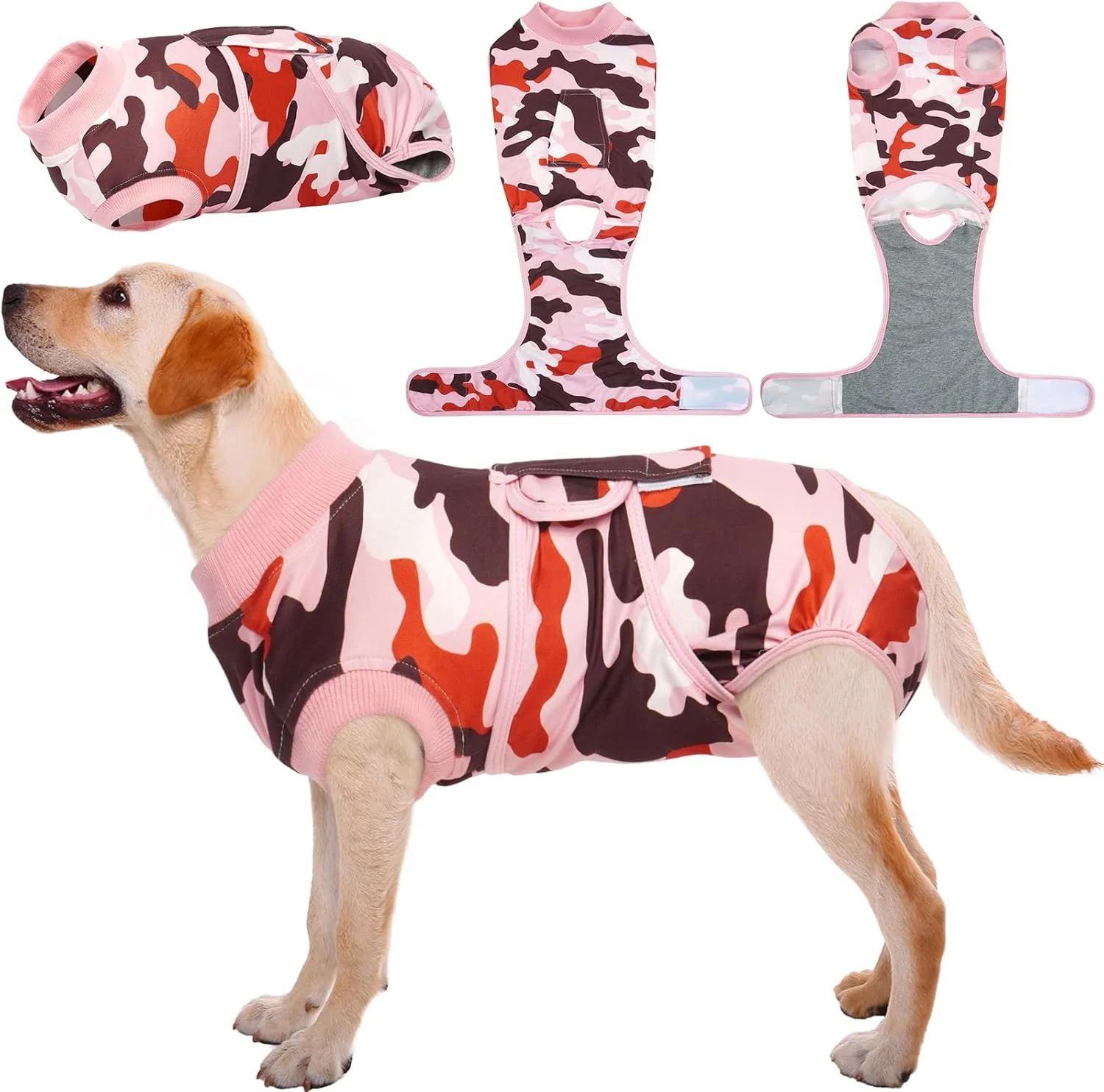 Refined Kuoser Recovery Suit for Dogs Cats After Surgery Professional Pet Recovery Shirt Dog Abdominal Wounds Bandages Substitute E-Collar Cone Prevent Licking Dog Onesies Pet Surgery Recovery Suit Premium