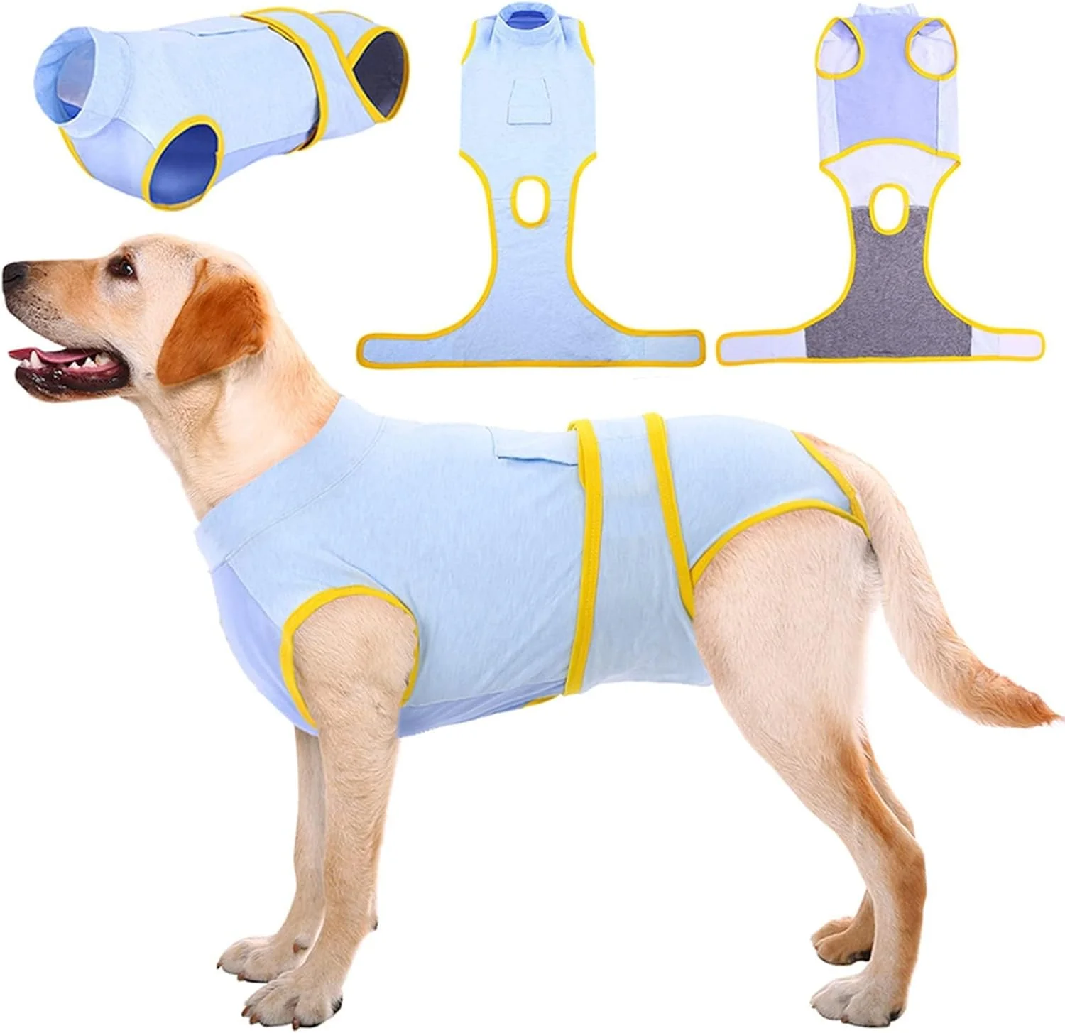 Comfortable Kuoser Recovery Suit for Dogs Cats After Surgery Professional Pet Recovery Shirt Dog Abdominal Wounds Bandages Substitute E-Collar Cone Prevent Licking Dog Onesies Pet Surgery Recovery Suit Genuine