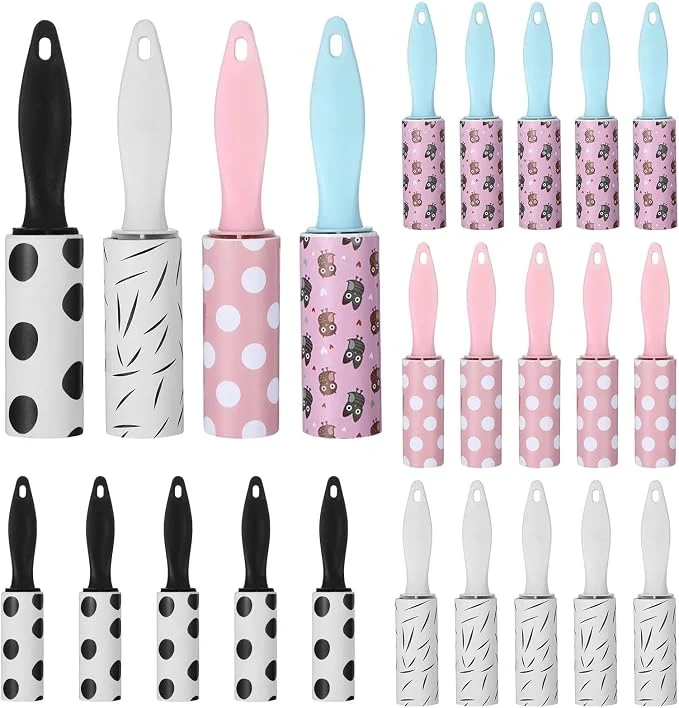 Convenient 24 PCS Mini Lint Roller 720 Sheets Lint Rollers Secure