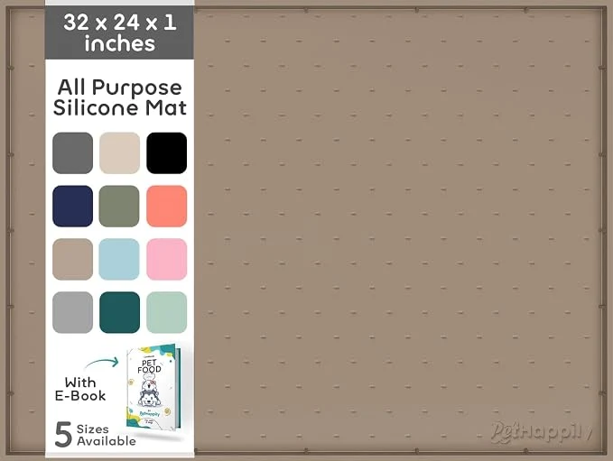 Certified 32x24x1 XL Dog Food Mat Stylish