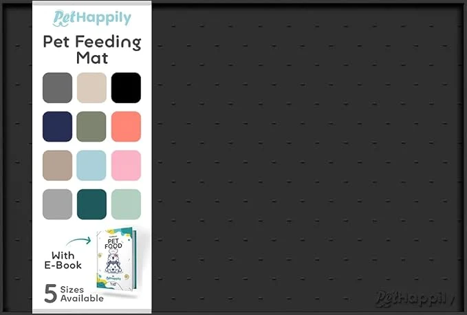 Stylish Dog Food Mat - 28x18 Raised Edges Dogs Mat Relaxed