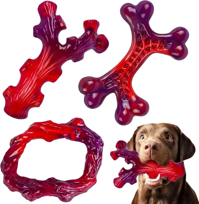 Premium 3 Pack Indestructible Dog Chew Bones Pure