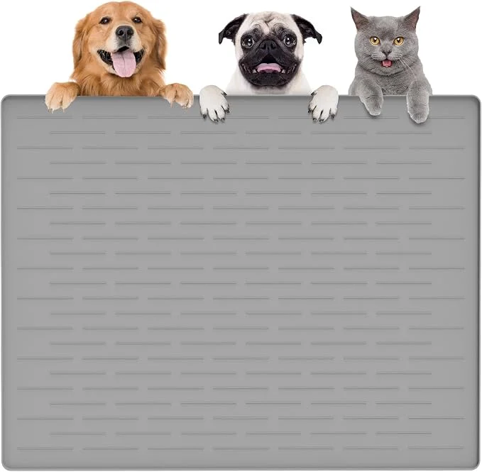 Traditional Largest Dog Food Mat 39.5 x29.5 Silicone Dog and Cat Mat Elite