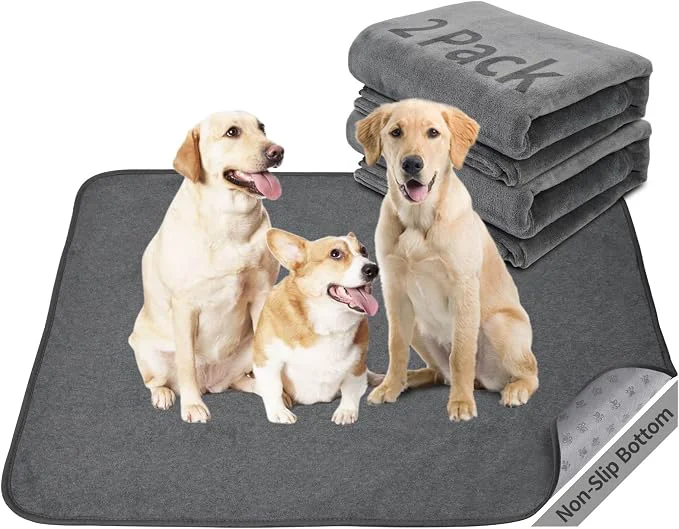 First-Class Wahsalbe Puppy Pads 2 Pack 41x41 Washable Pee Pads Whelping Pads Absorb Dog User-Friendly
