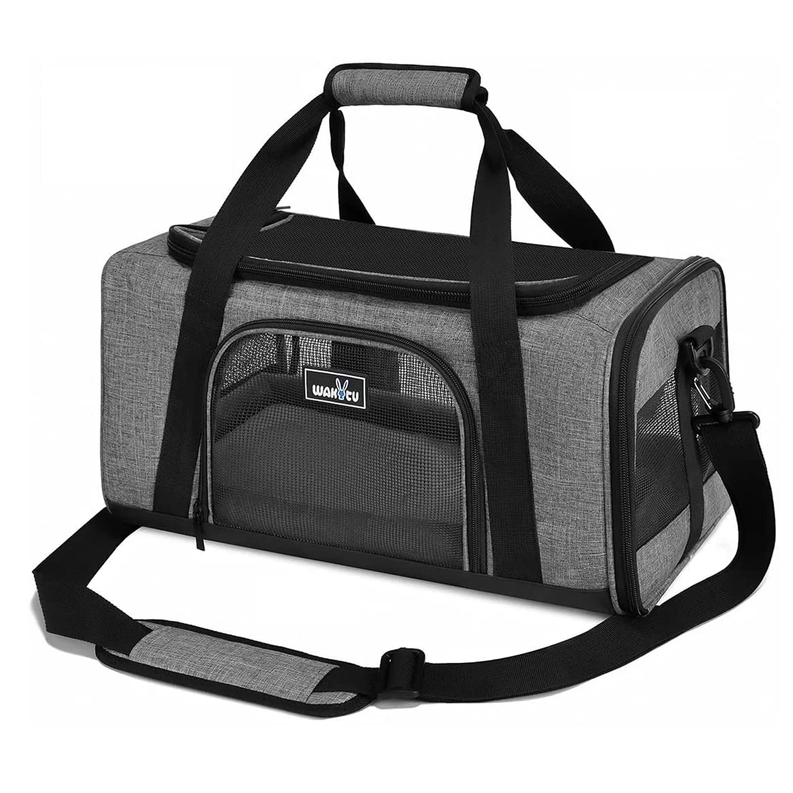 Green Wakytu TSA Pet Carrier for Small Cats Dogs Under-Seat Travel Reusable