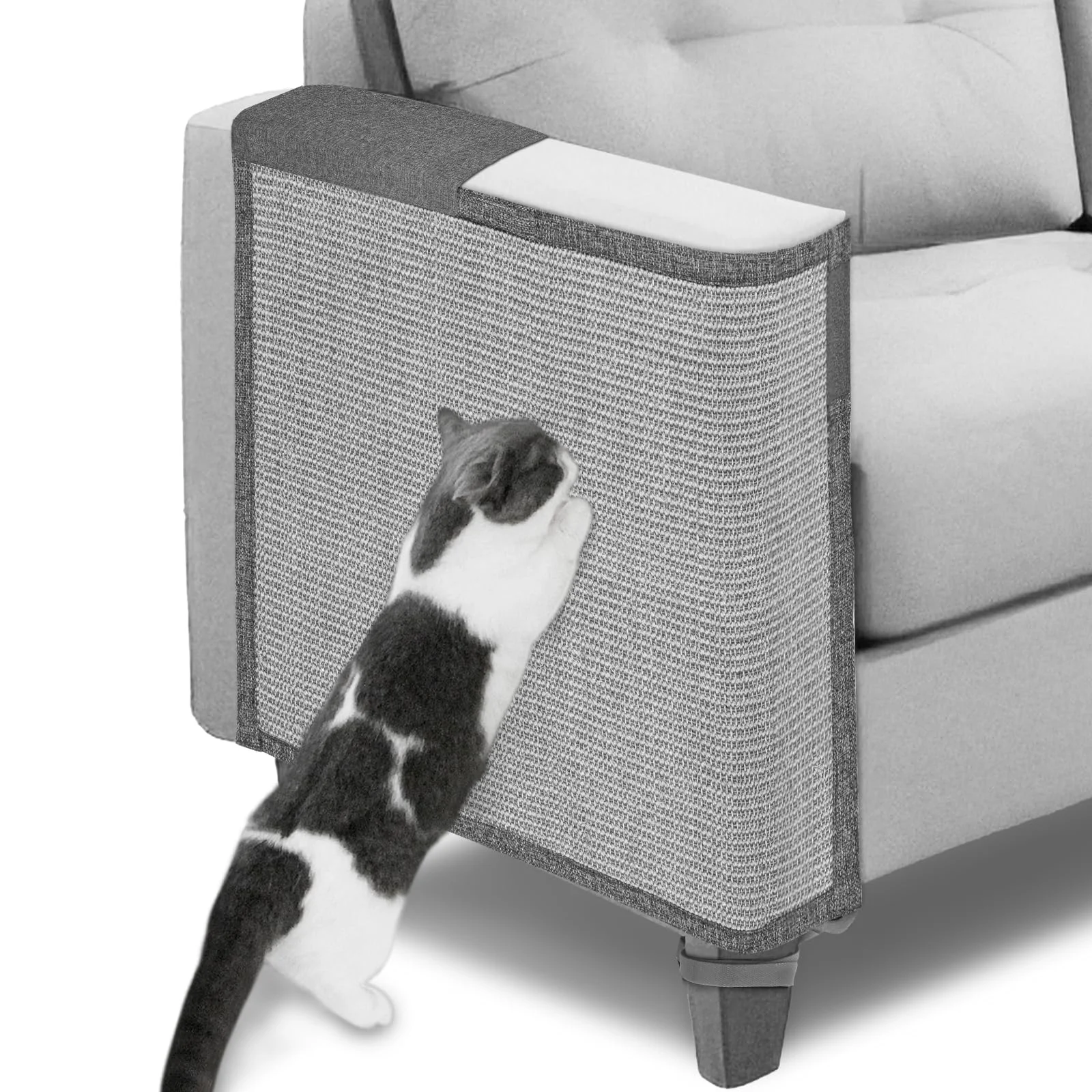 Specialty Oroonoko Cat Scratch Couch Protector – 23.6 x 19.6 in Grey Natural Sisal Advanced