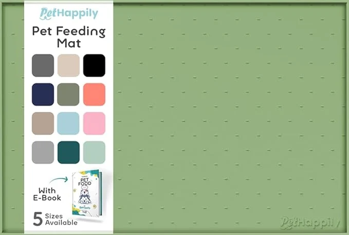 World-Class Dog Food Mat - 24x15 Raised Edges Dogs Mat Breathable
