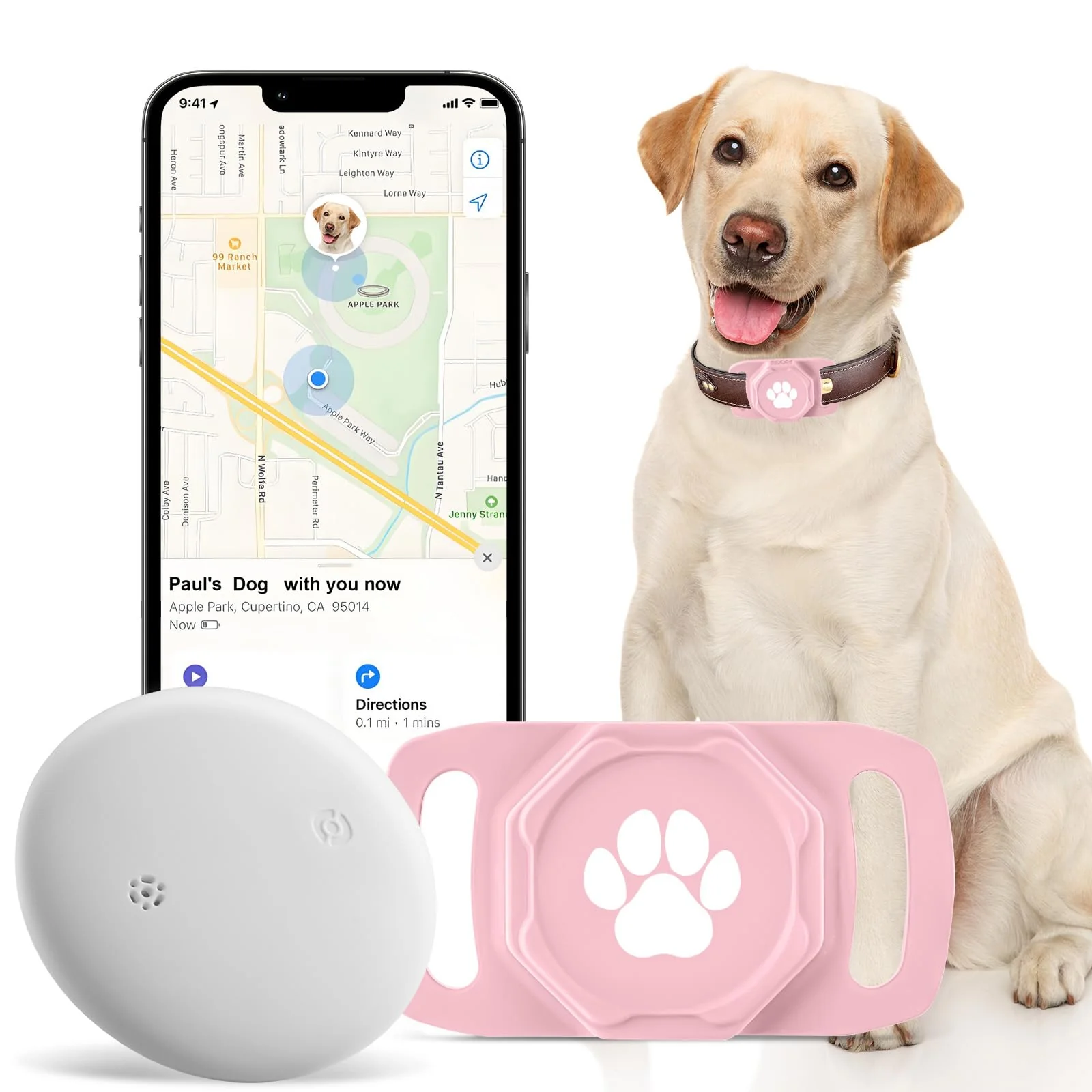 Reliable Ztobny Smart Pet Tracker for Collar – Android Only No Monthly Fee Pink Specialty