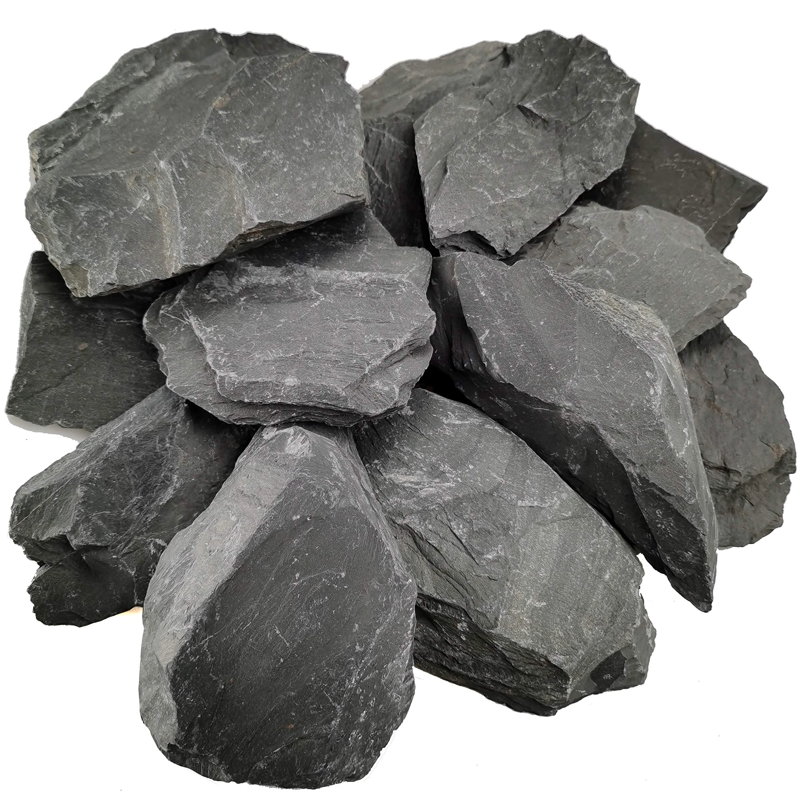 Elegant Voulosimi Natural Slate Rocks – PH-Neutral Aquarium Landscaping Stones 12 lb 5–7 in World-Class