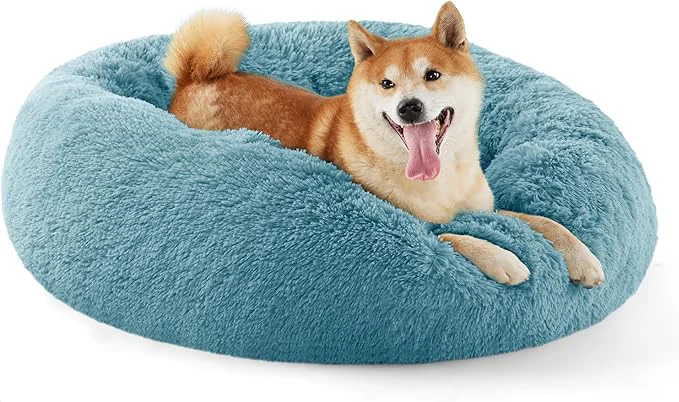 Advanced Bedsure Calming Dog Bed for Medium Dogs Solid