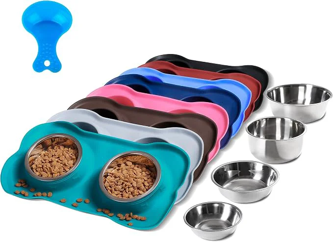 Long-Lasting Hubulk Pet Dog Bowls 2 Stainless Steel Dog Bowl Clean