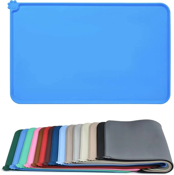 First-Class AUDWUD Silicone Waterproof Pet Feeding Mats Anti Slip Bowl Pad Dog Mat Specialty