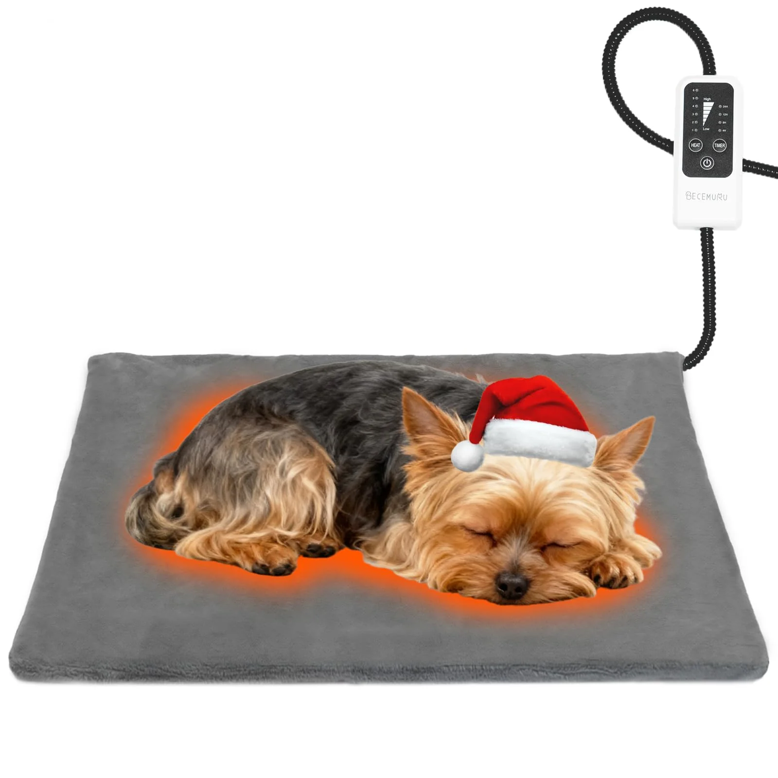 Fast BECEMURU Pet Heating Pad 24x18 – 6 Temp Auto Shut-Off Chew-Resistant Cord Genuine