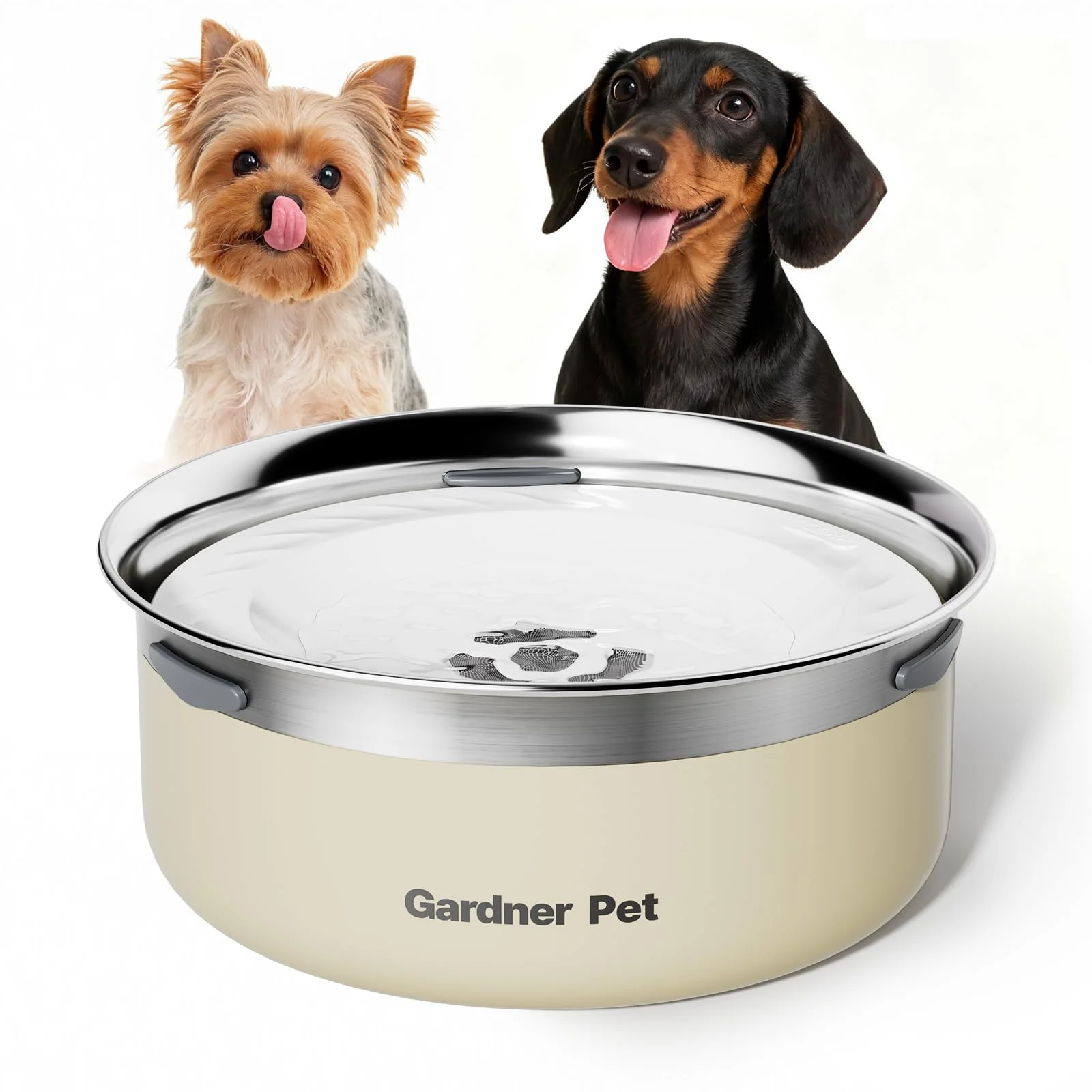 First-Class Gardner Pet Slow Water Bowl for Dogs — 2L Spill-Proof Stainless Steel Water Dispenser Medium Pets Durable