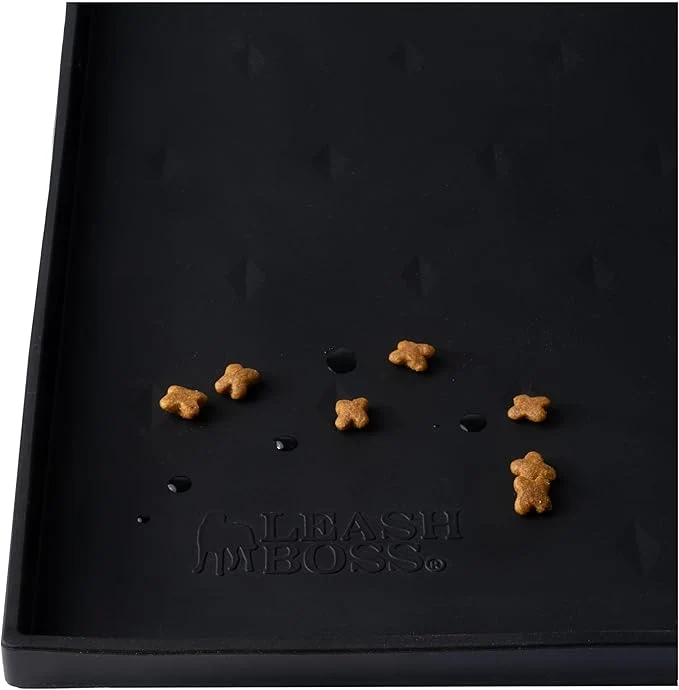 Sophisticated Leash Boss Waterproof Spill Guard Dog Cat Silicone Dog Food Mat Expertly Made