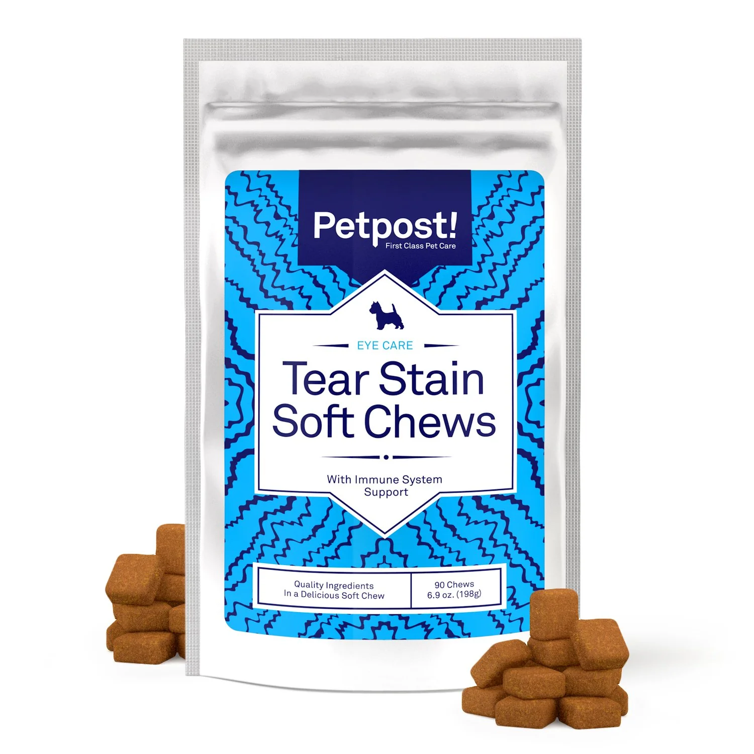 Comfortable Petpost Tear Stain Remover Soft Chews for Dogs – Cheese Flavor USA-Made Tylosin High-Grade