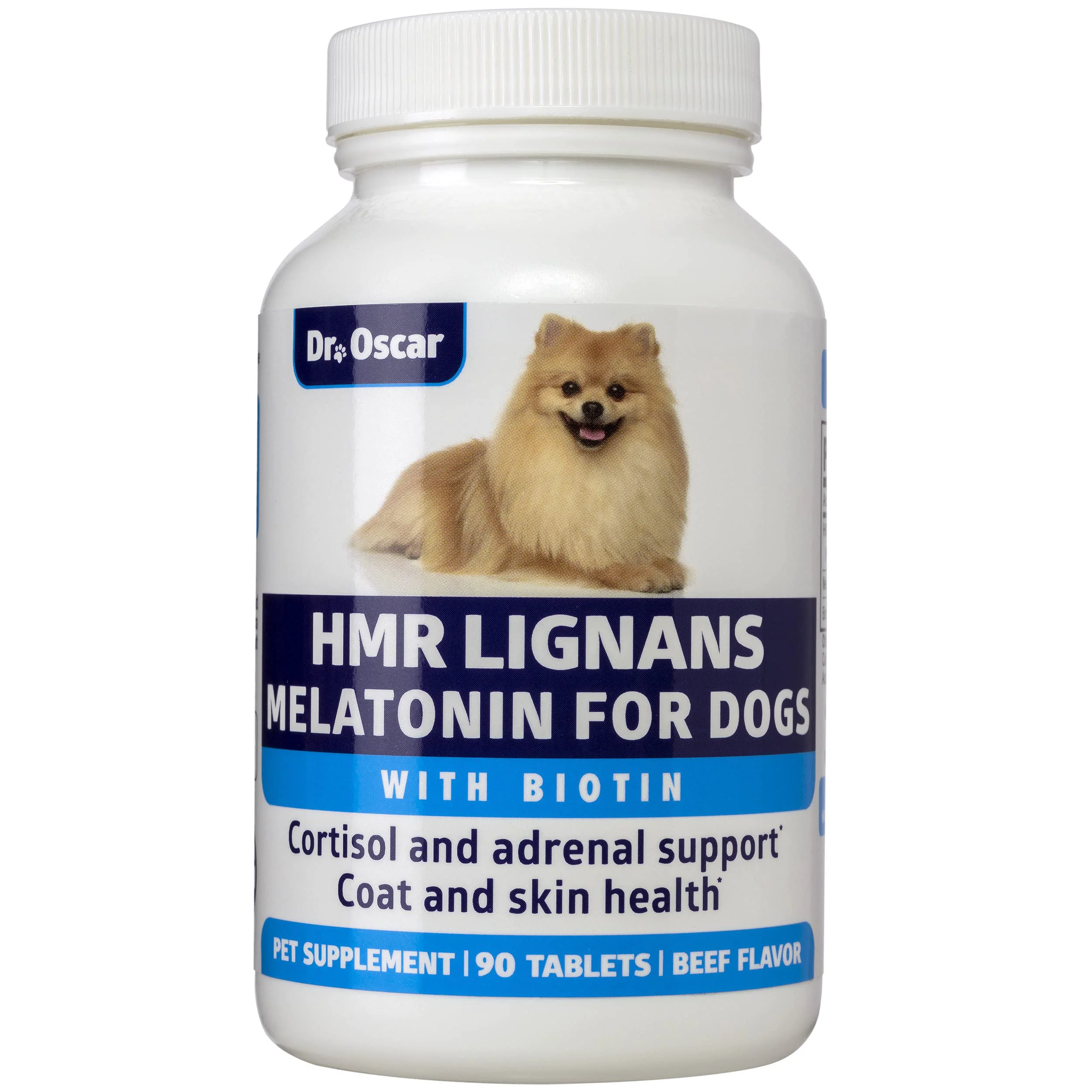 Breathable Dr. Oscar HMR Lignans Melatonin for Dogs — 3in1 Adrenal Skin Support Specialty