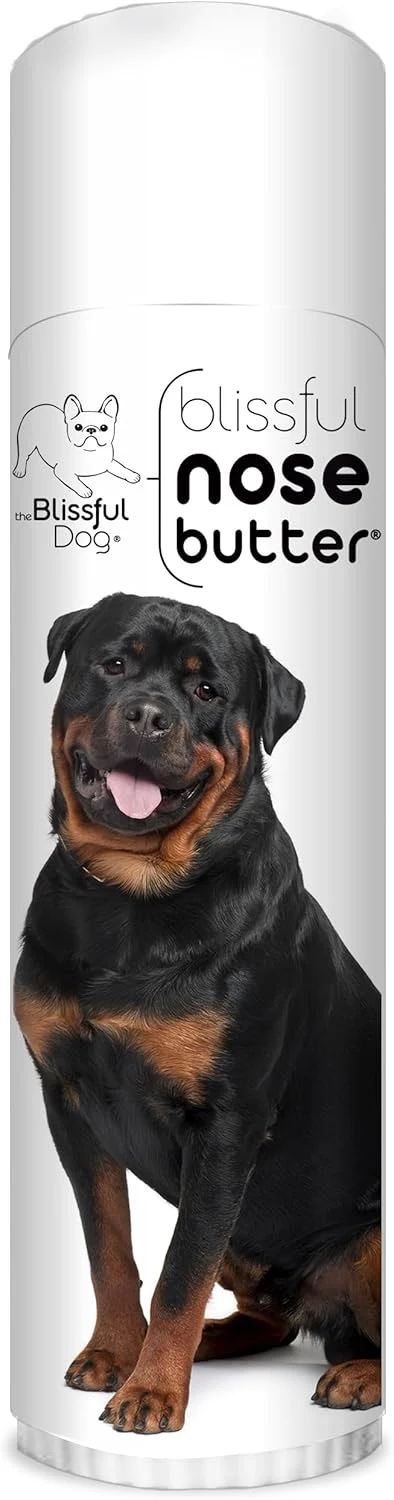 Authentic The Blissful Dog Rottweiler Nose Butter for Dry Cracked Skin Lick-Safe Dog Nose Balm with Moisturizing Shea Butter Almond Olive and Essential Oils Pet Supplies Uncented 0.50 oz. Minimalist