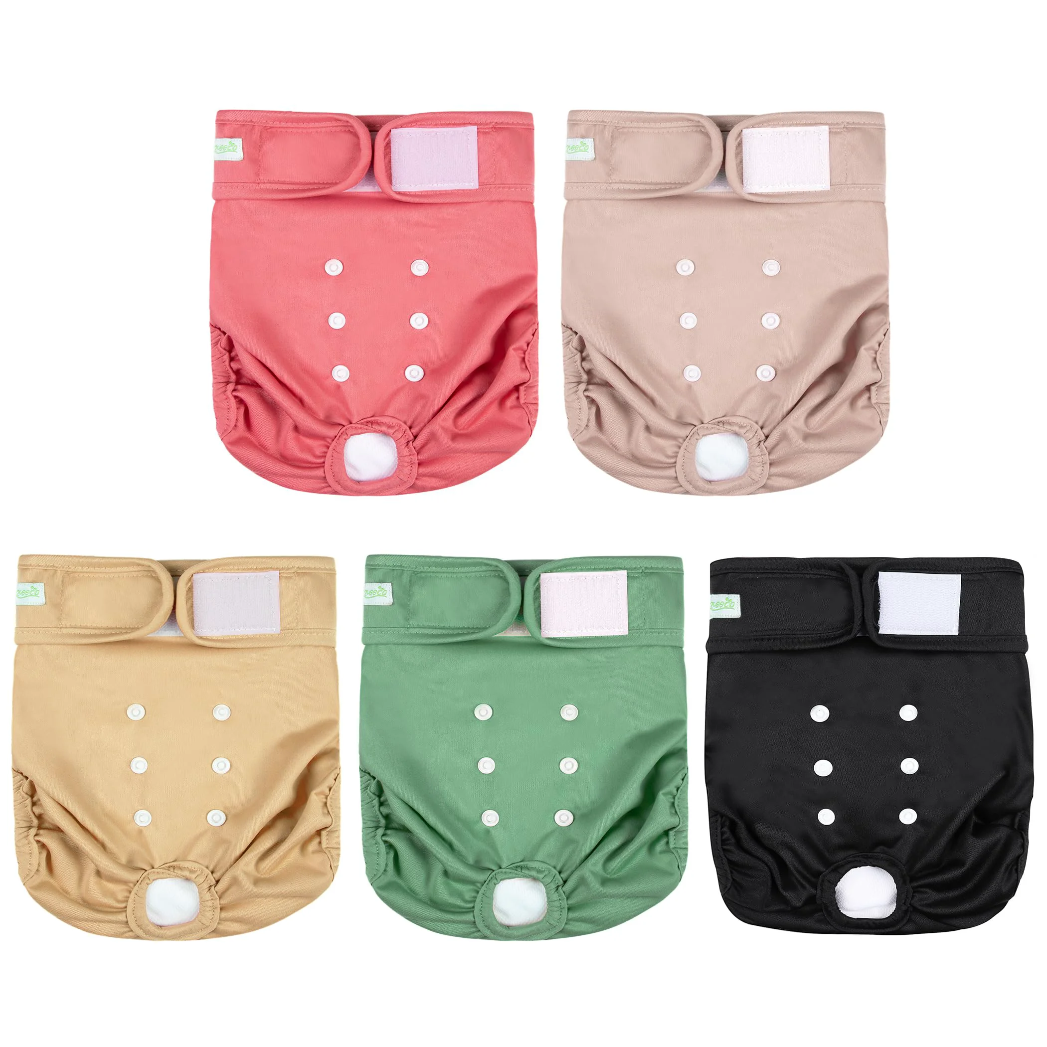 Crafted Wegreeco Female Dog Diapers - Washable Reusable Diapers for Small to XL Dogs Leak-Proof Comfort in Heat Refined